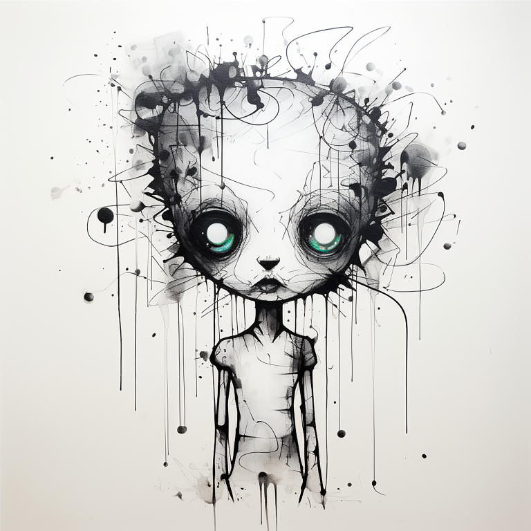 DIGITAL DOWNLOAD FILE- Black and White Weirdos