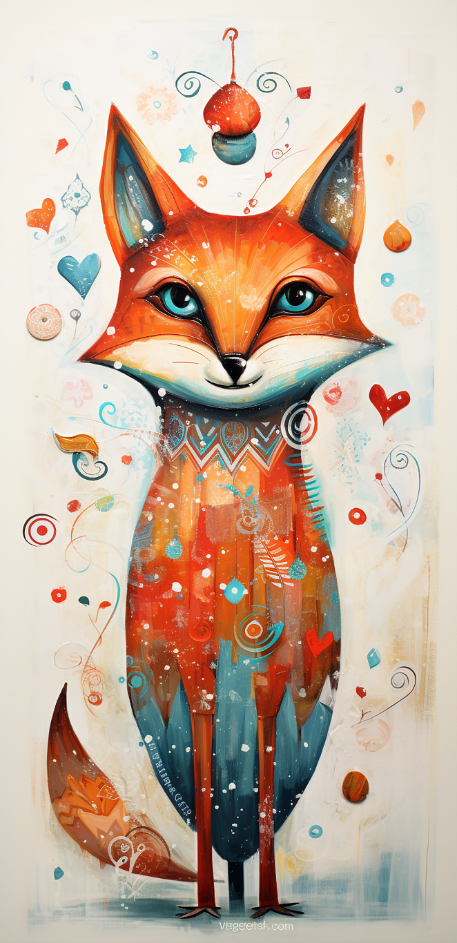 DIGITAL DOWNLOAD FILE- Christmas Quirky Animals (Fox and Reindeers collection)