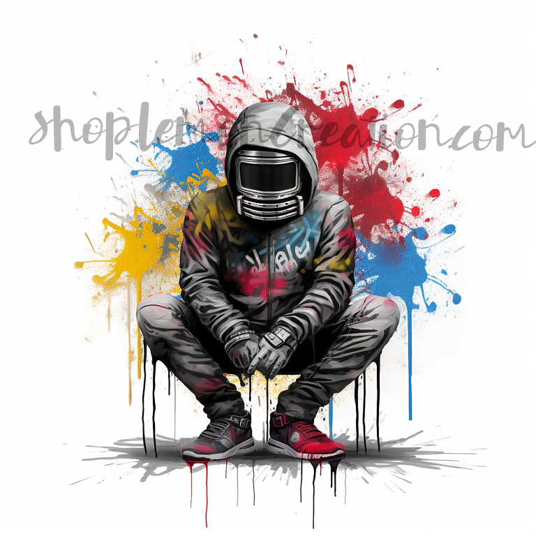 DIGITAL DOWNLOAD FILE- Rainbow Graffitti Robots and Else