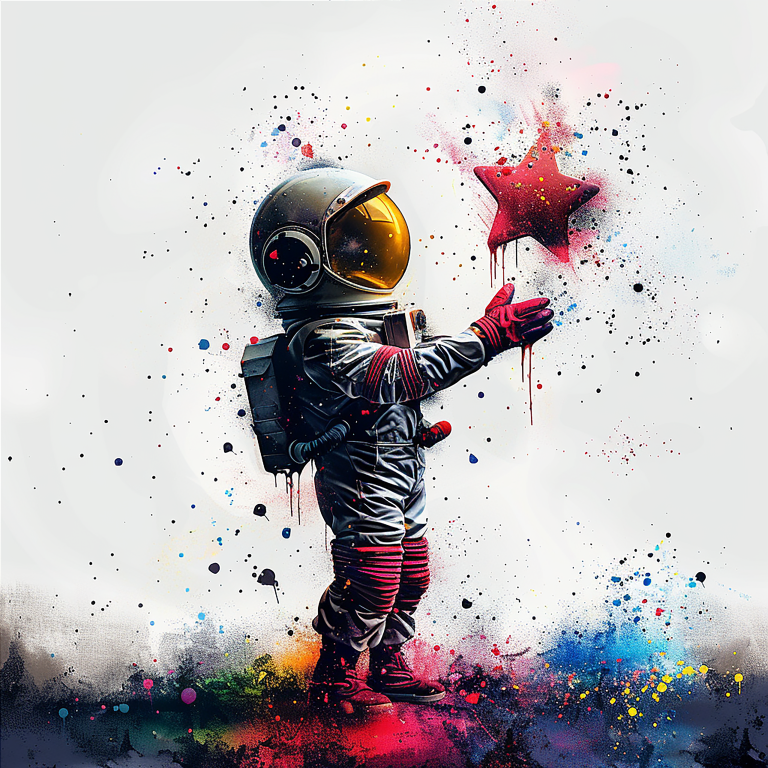 DIGITAL DOWNLOAD FILE- Astronauts- Graffiti