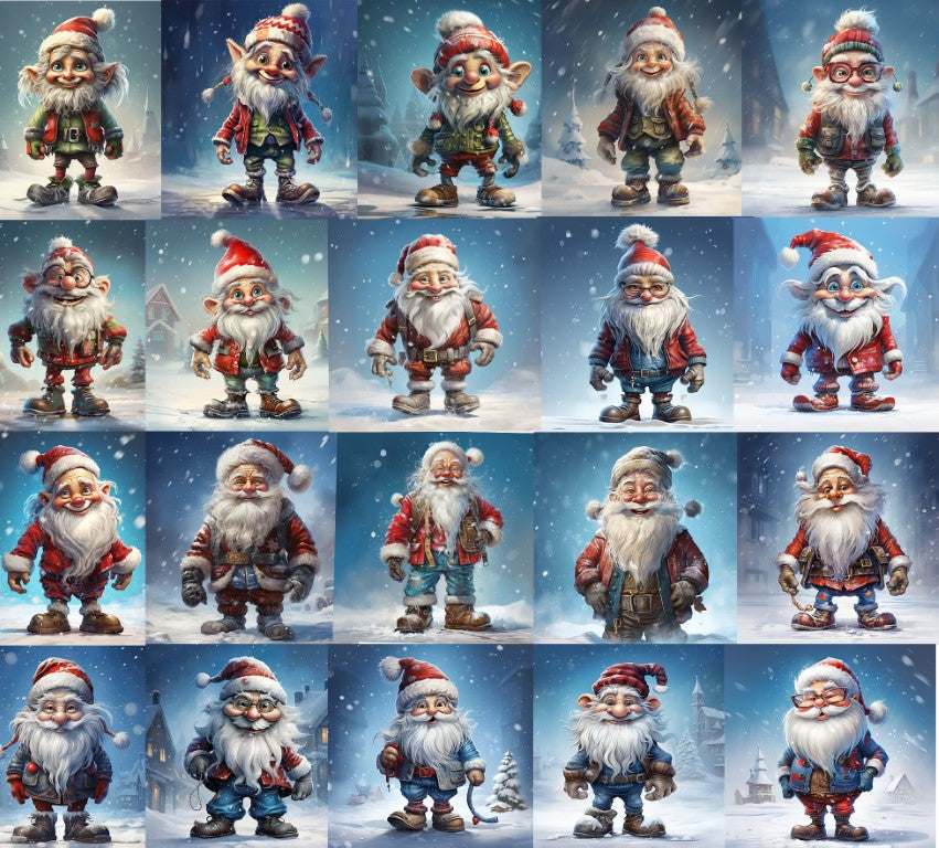 DIGITAL DOWNLOAD FILE- Quirky Santas