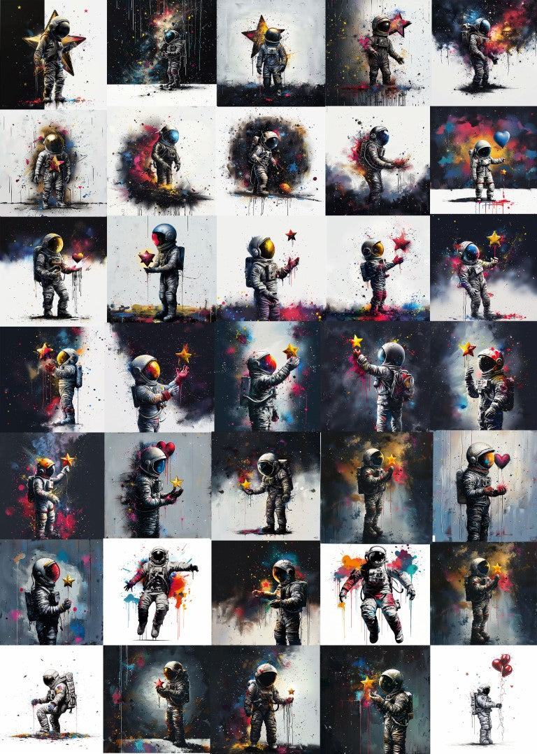 DIGITAL DOWNLOAD FILE- Astronauts- Graffiti