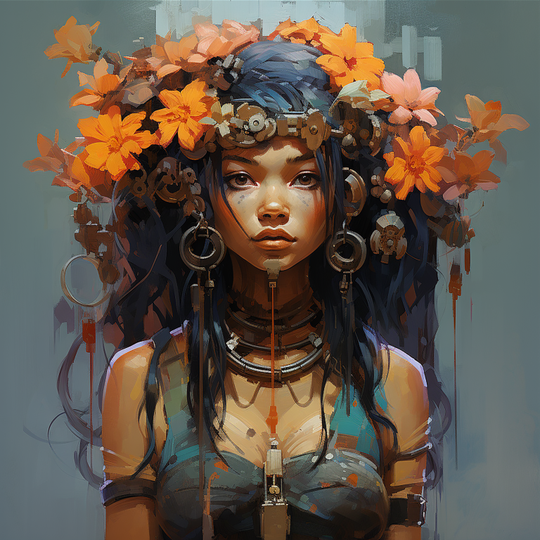 DIGITAL DOWNLOAD FILE- Steampunk Flower Girls