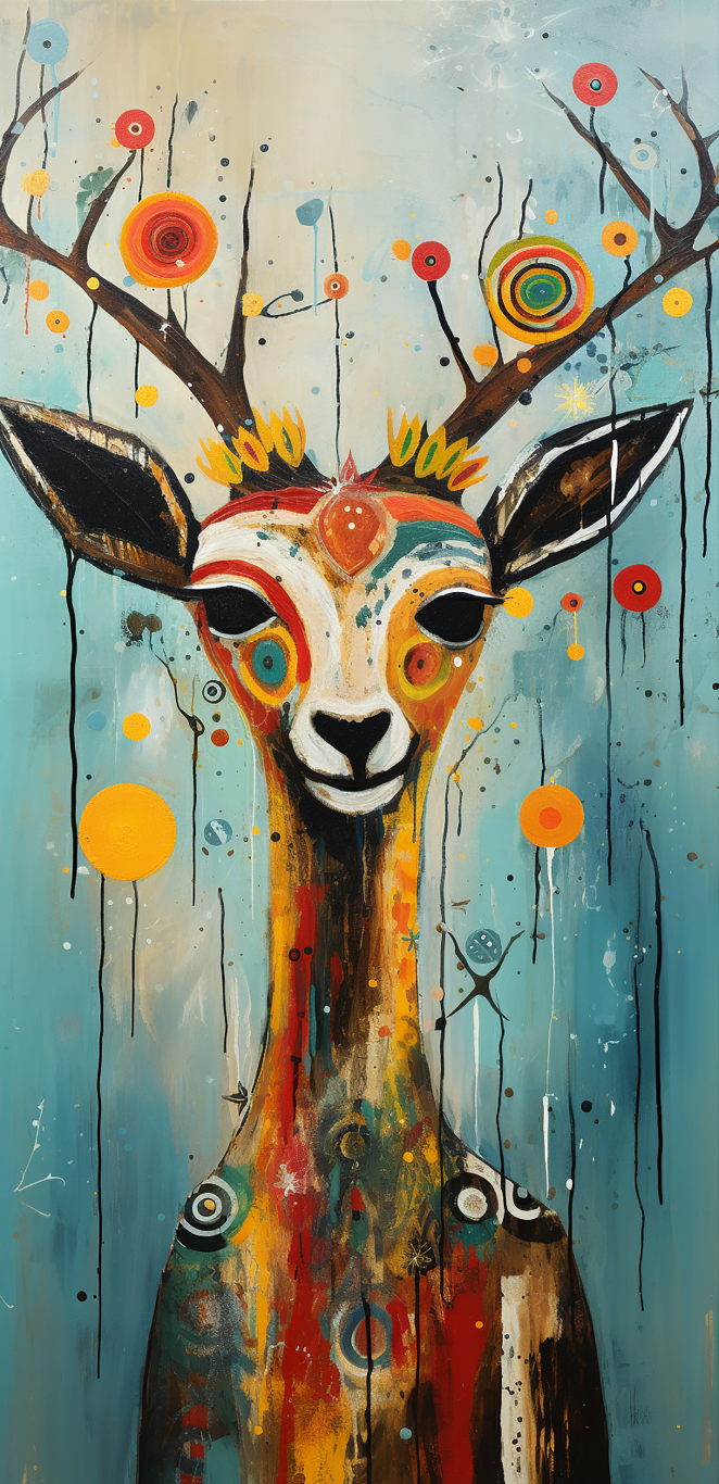 DIGITAL DOWNLOAD FILE- Christmas Quirky Animals (Fox and Reindeers collection)