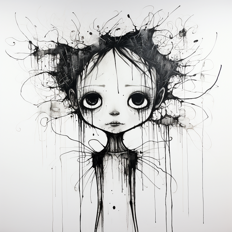 DIGITAL DOWNLOAD FILE- Black and White Weirdos