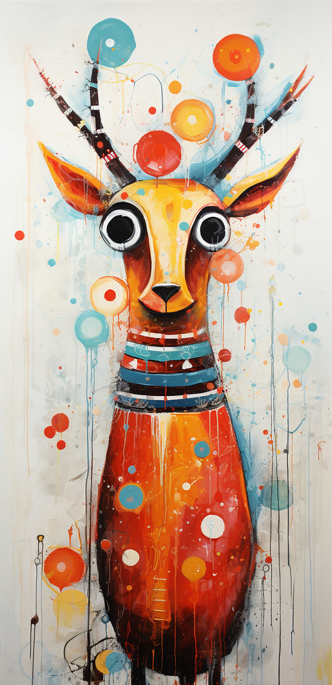 DIGITAL DOWNLOAD FILE- Christmas Quirky Animals (Fox and Reindeers collection)