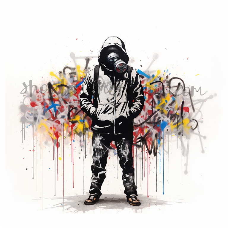 DIGITAL DOWNLOAD FILE- Rainbow Graffitti Robots and Else