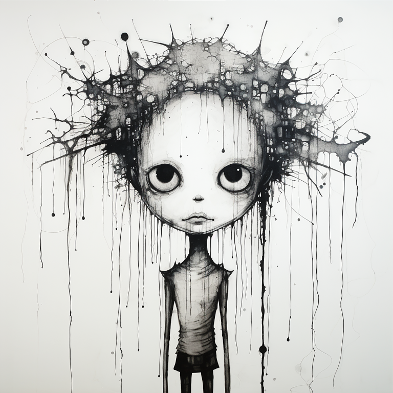 DIGITAL DOWNLOAD FILE- Black and White Weirdos