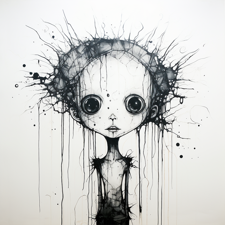 DIGITAL DOWNLOAD FILE- Black and White Weirdos