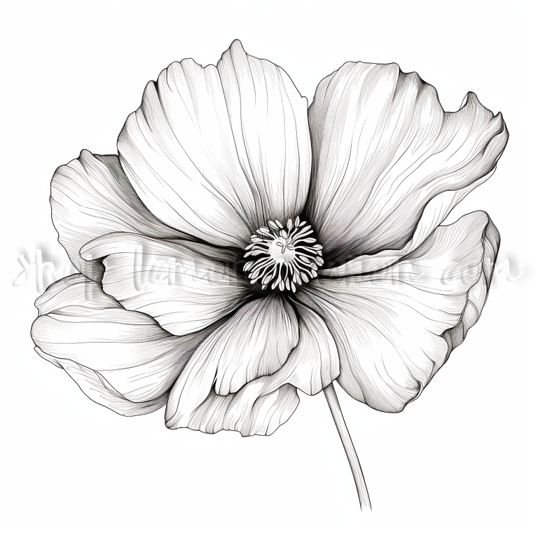 DIGITAL DOWNLOAD FILE- Black & White Flowers