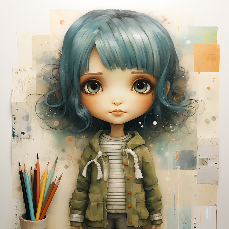 DIGITAL DOWNLOAD FILE- Whimsical Girls/ Innocent Dolls