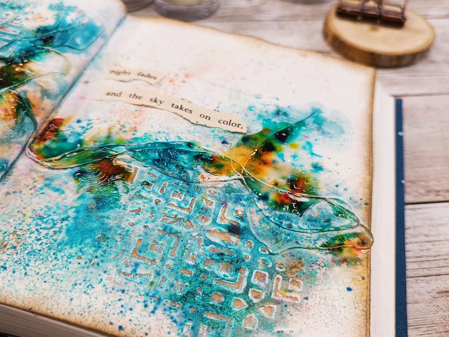 Mixed media stencil- CRISS-CROSS STITCHING