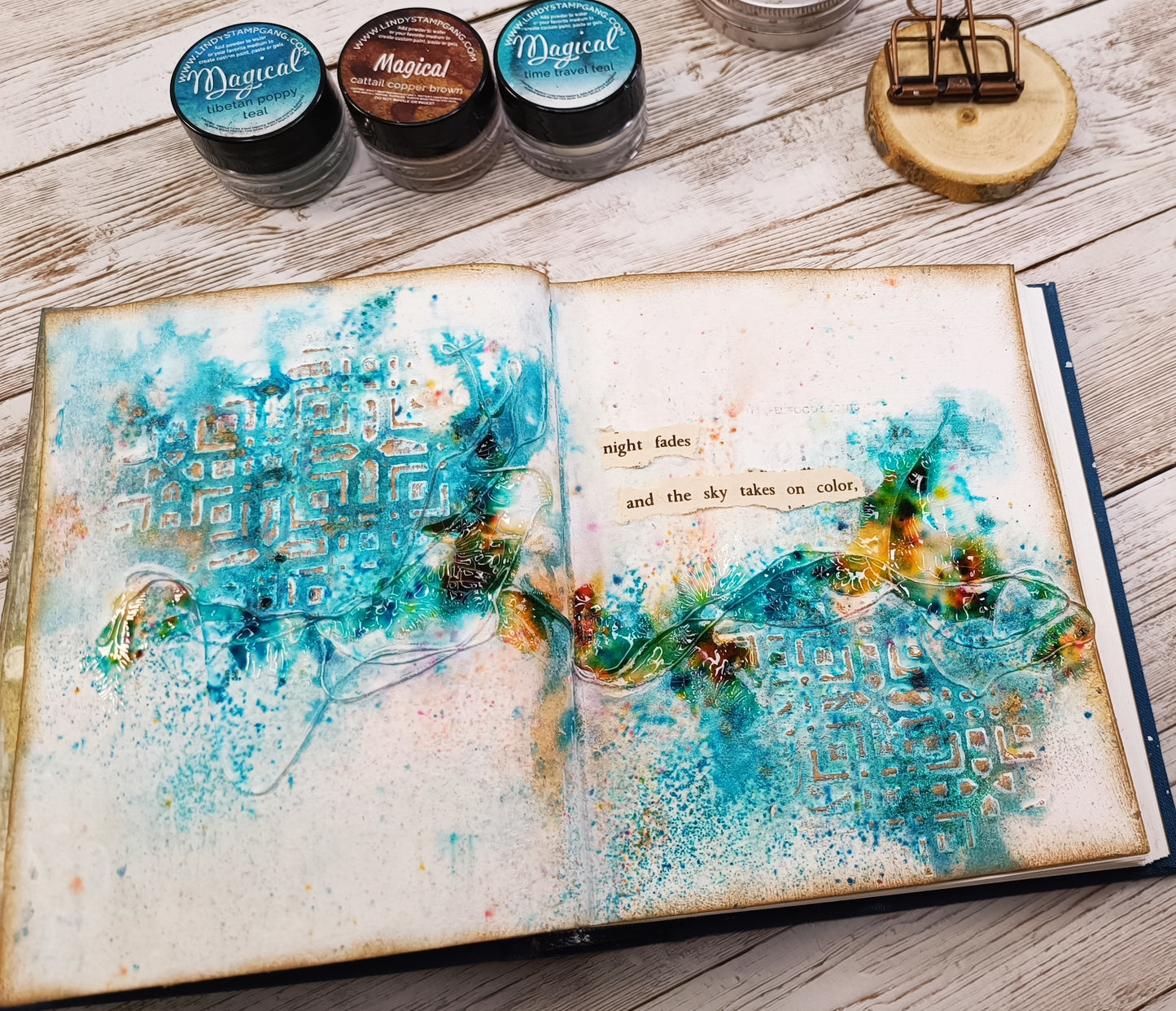 Mixed media stencil- CRISS-CROSS STITCHING