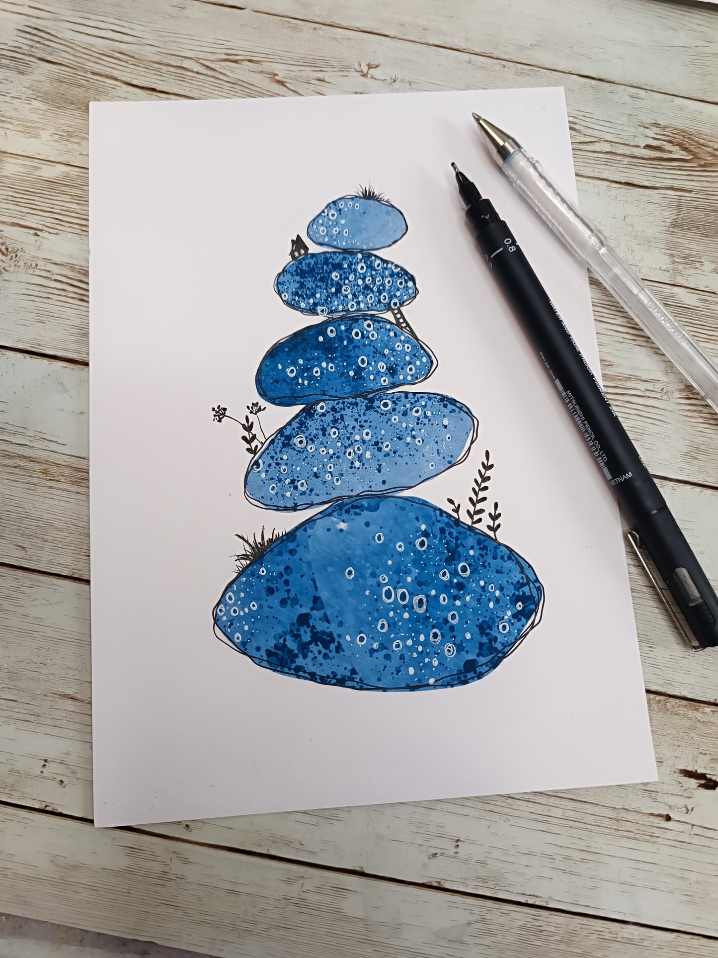 Digital Download File- Reversed Colouring Book- LEARN THE DOODLE