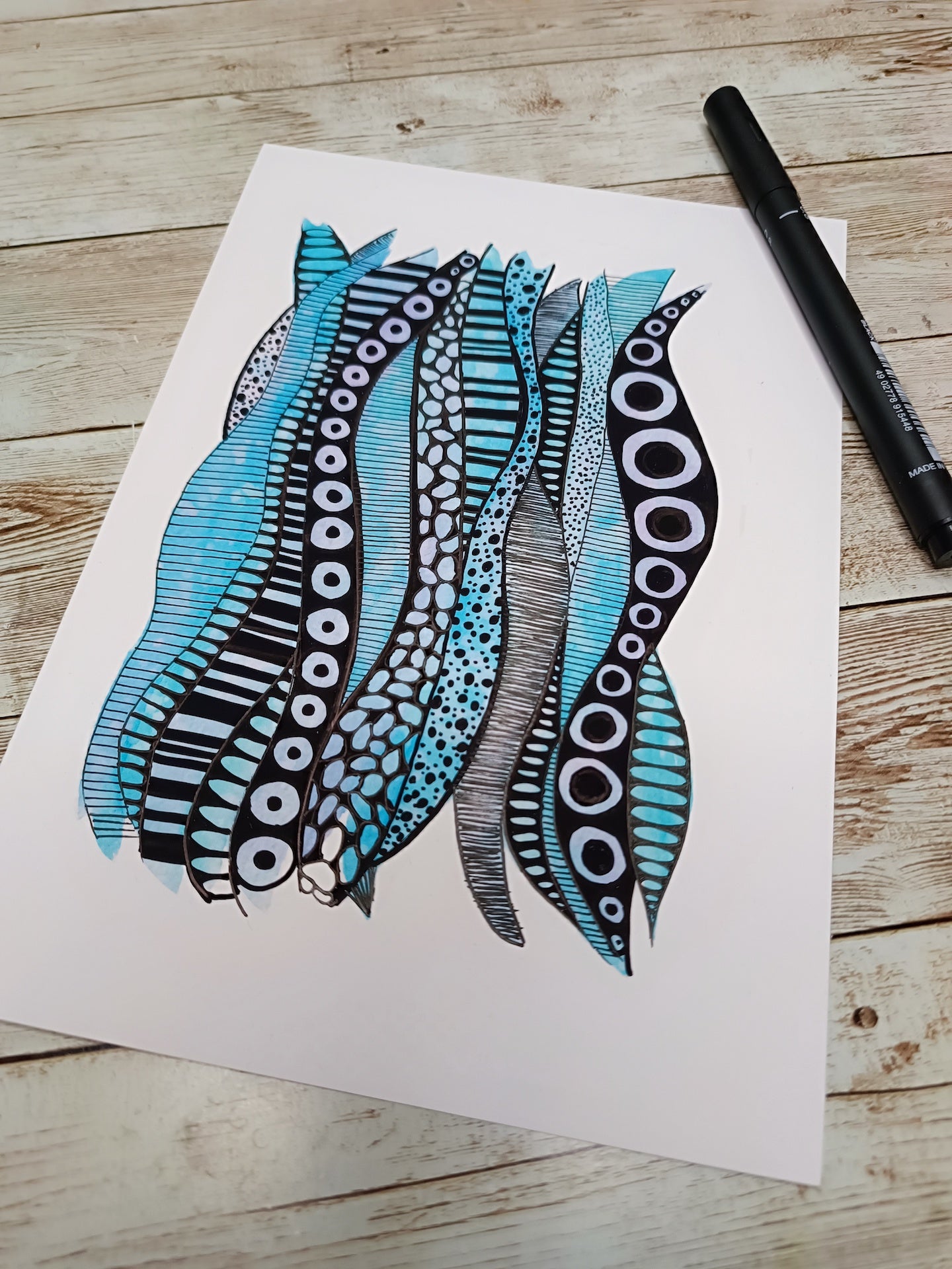 Digital Download File- Reversed Colouring Book- LEARN THE DOODLE