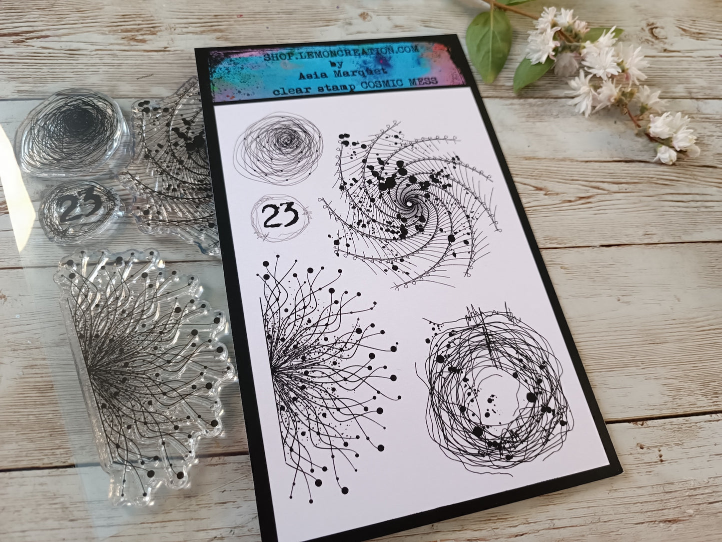 Set of photopolymer stamps- COSMIC MESS