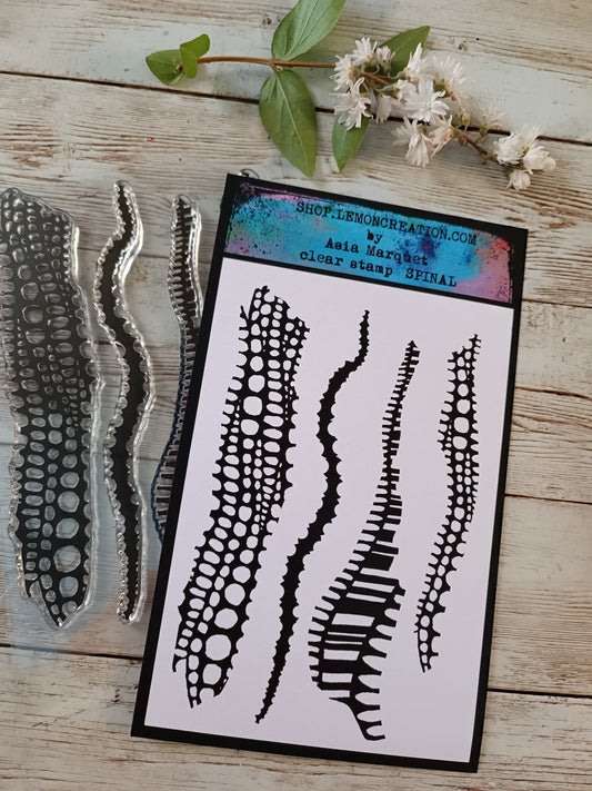 Set of photopolymer stamps- SPINAL