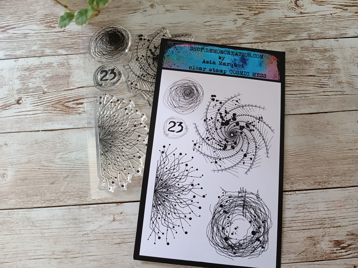 Set of photopolymer stamps- COSMIC MESS