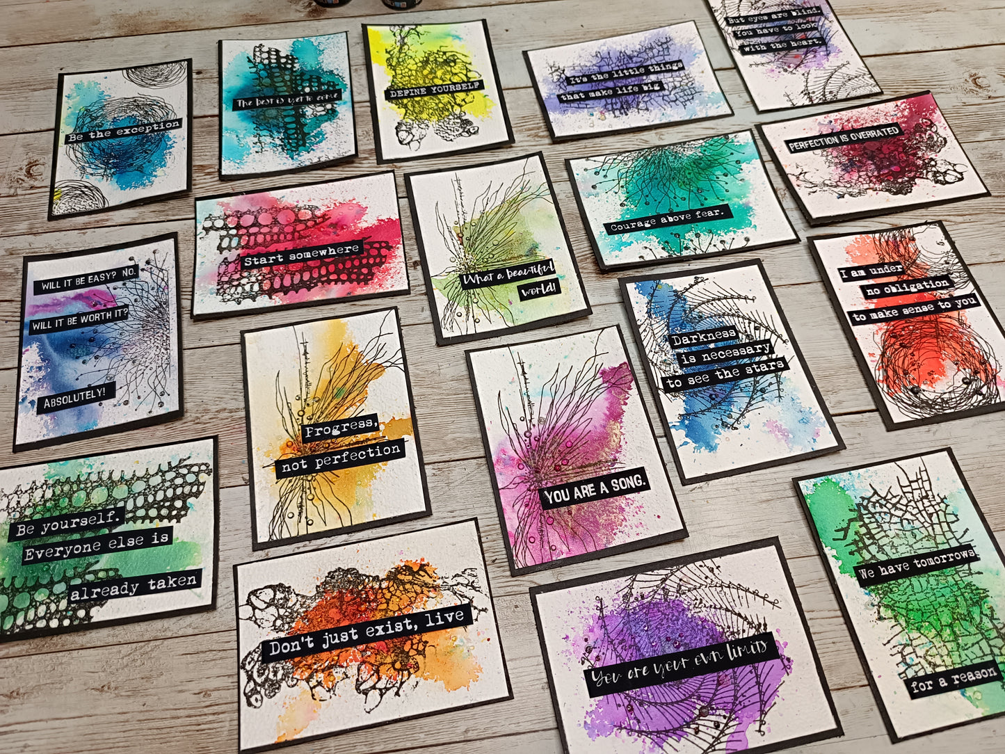 Set of photopolymer stamps- COSMIC MESS