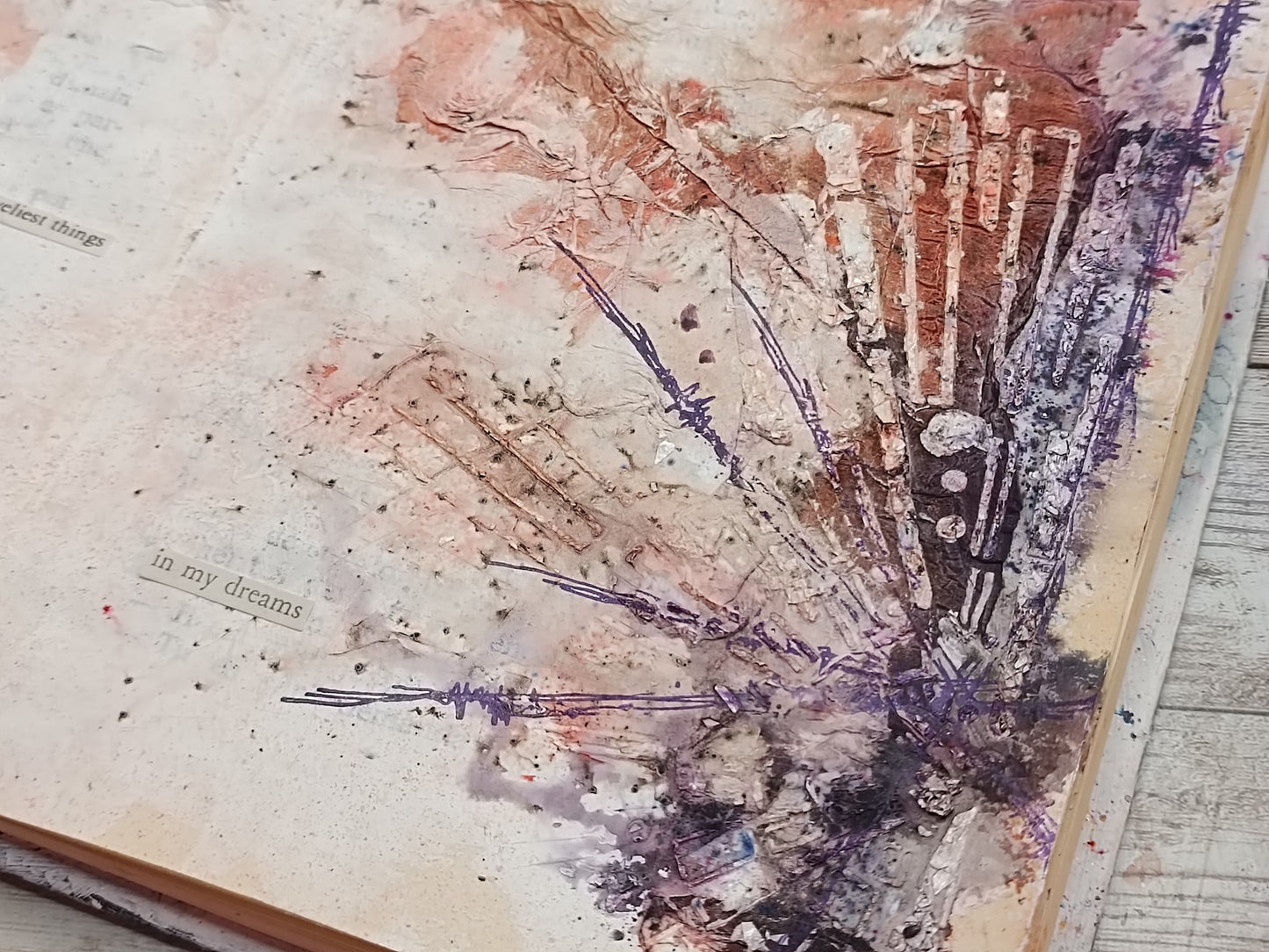 Mixed media stencil- PECULIAR KIND OF RAINBOW