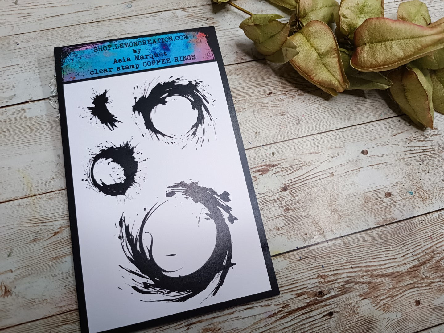 Set of photopolymer stamps- COFFEE RINGS