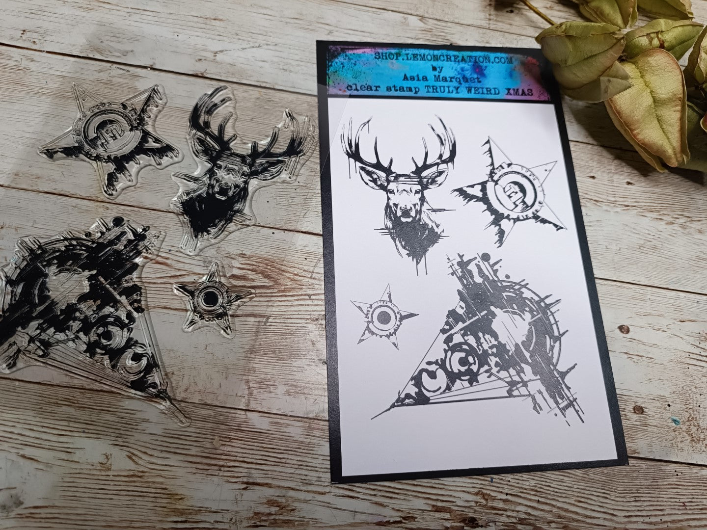 Set of Photopolymer Stamps-  TRULY WEIRD XMAS