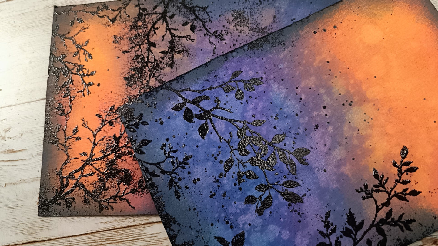 Set of photopolymer stamps- BRANCH OUT