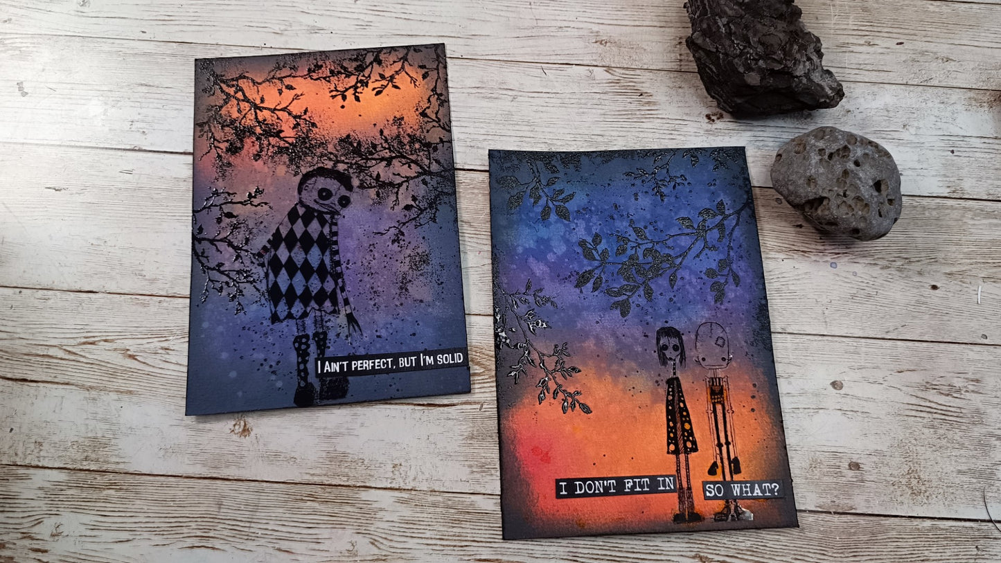 Set of photopolymer stamps- BRANCH OUT