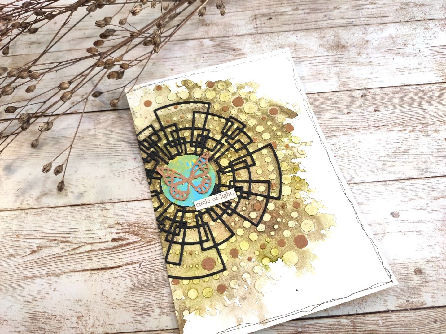 Mixed Media Stencil- RUNNING IN CIRCLES