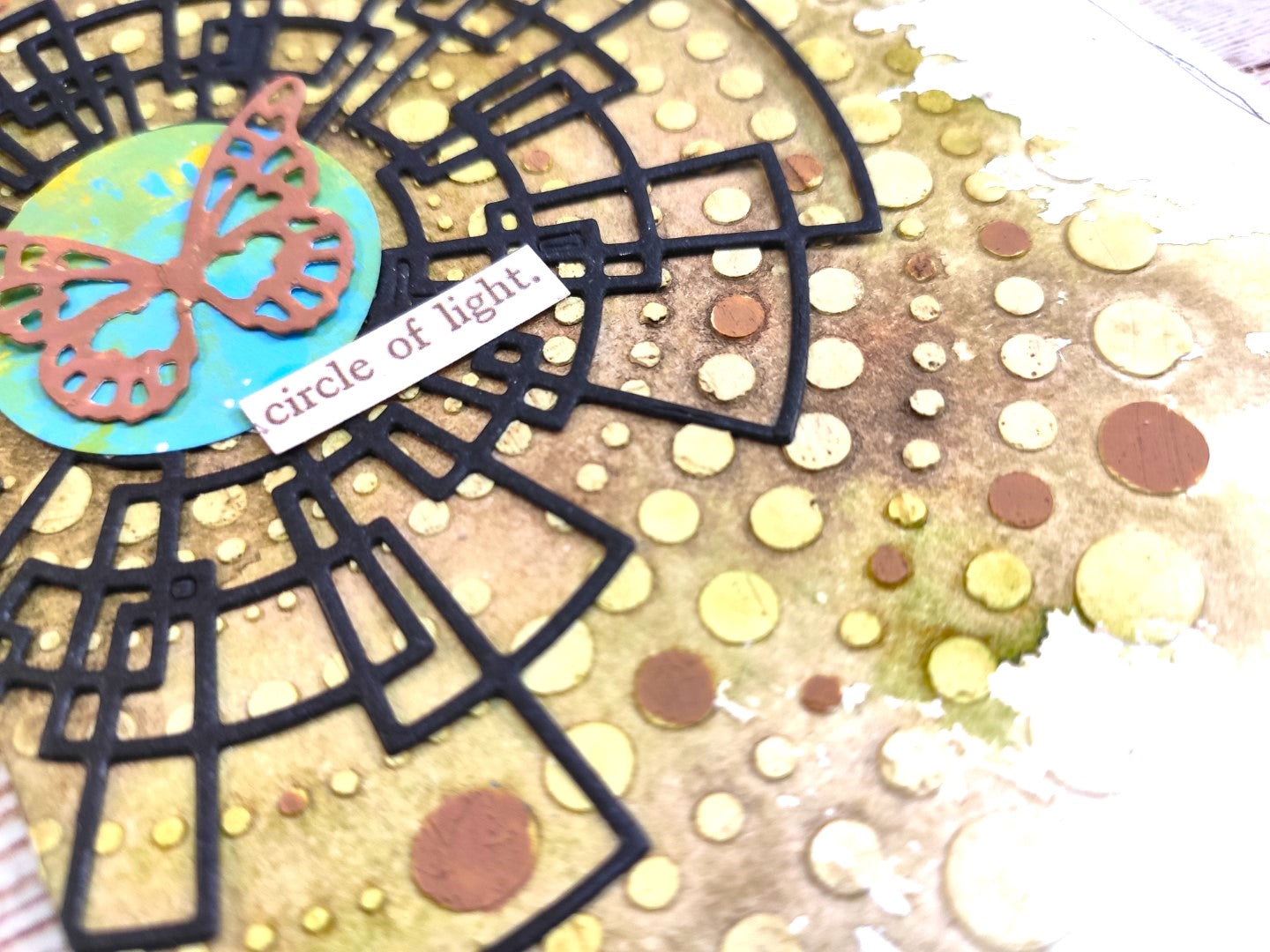 Mixed Media Stencil- RUNNING IN CIRCLES