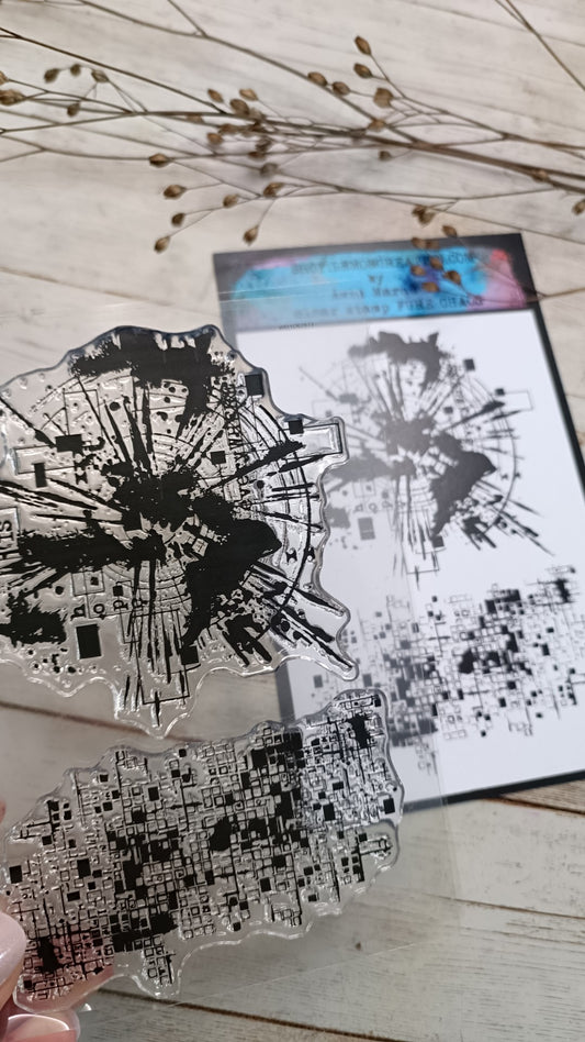 Set of photopolymer stamps- PURE CHAOS