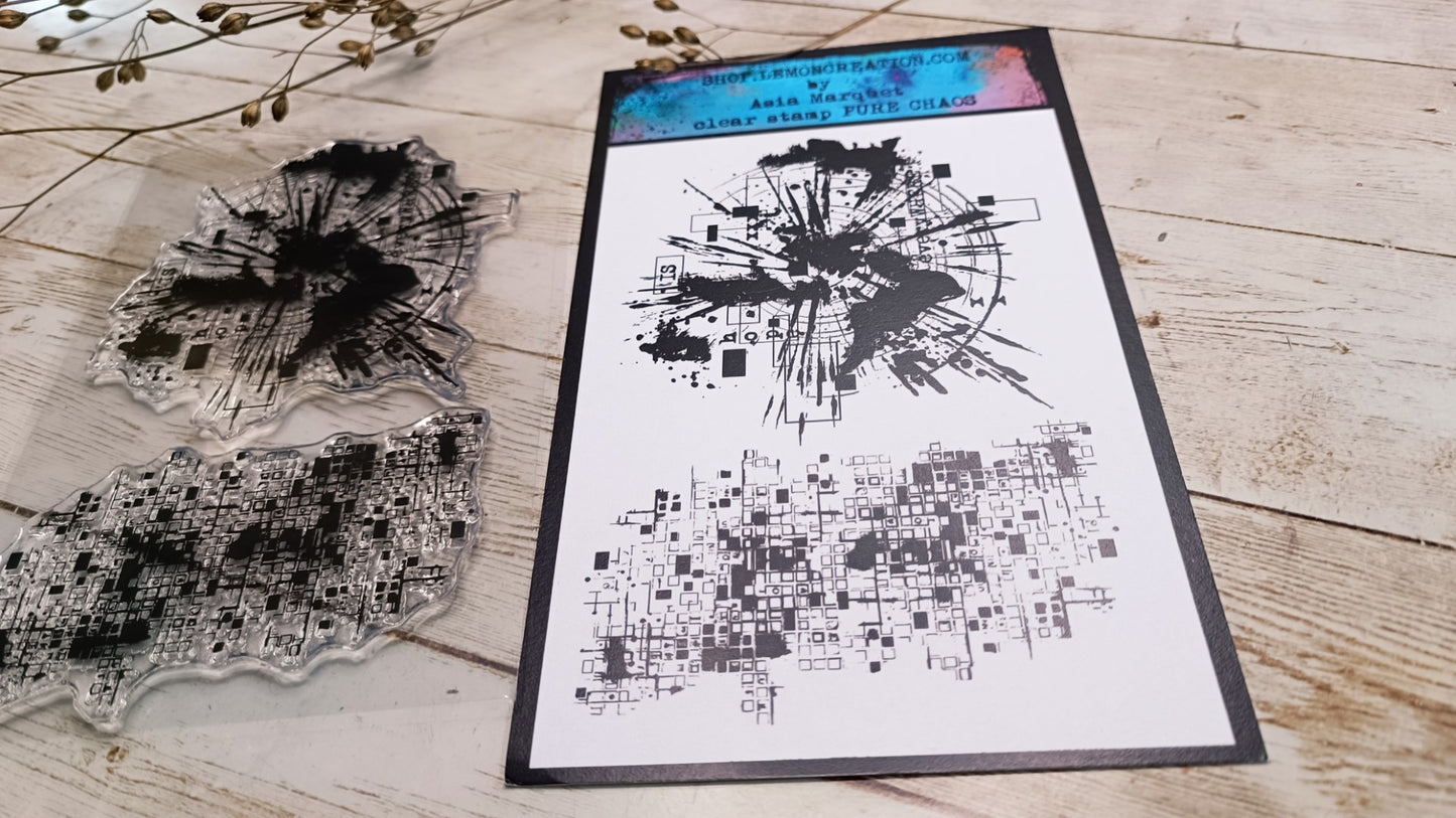 Set of photopolymer stamps- PURE CHAOS