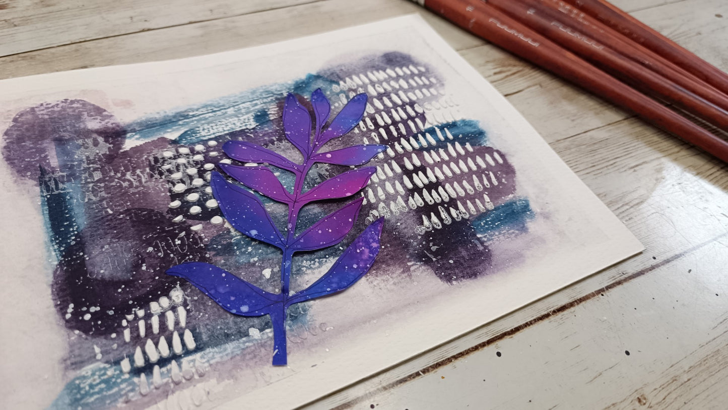 Mixed Media stencil- MARK MAKING- DOTS