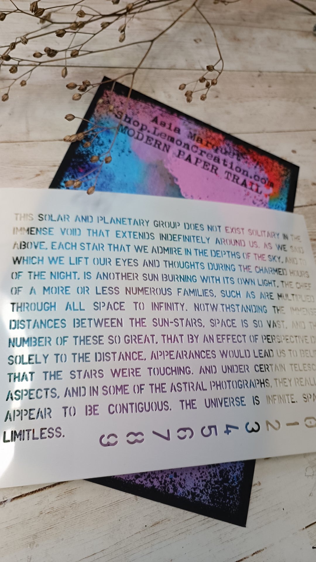 Mixed Media stencil- MODERN PAPER TRAIL
