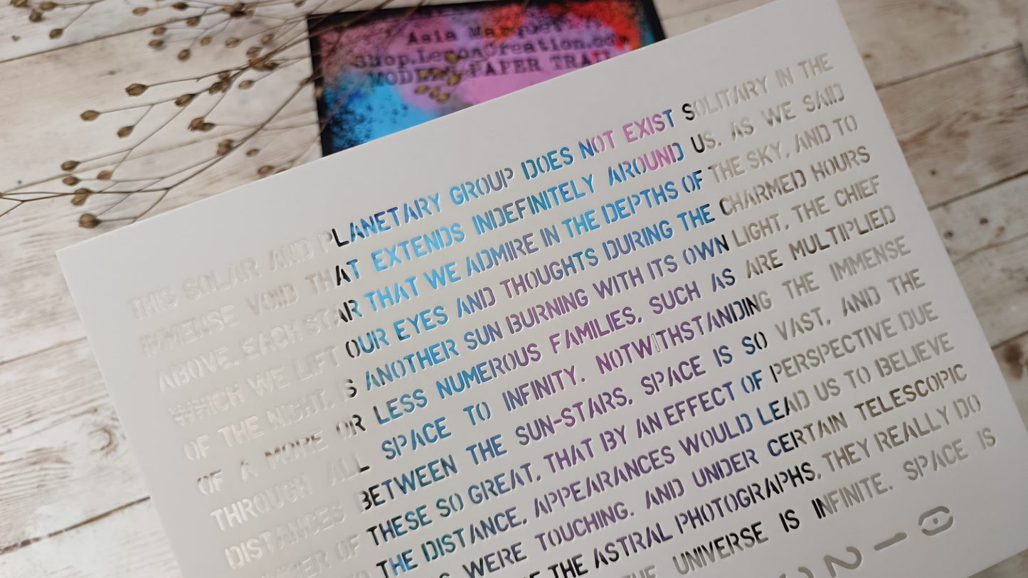 Mixed Media stencil- MODERN PAPER TRAIL