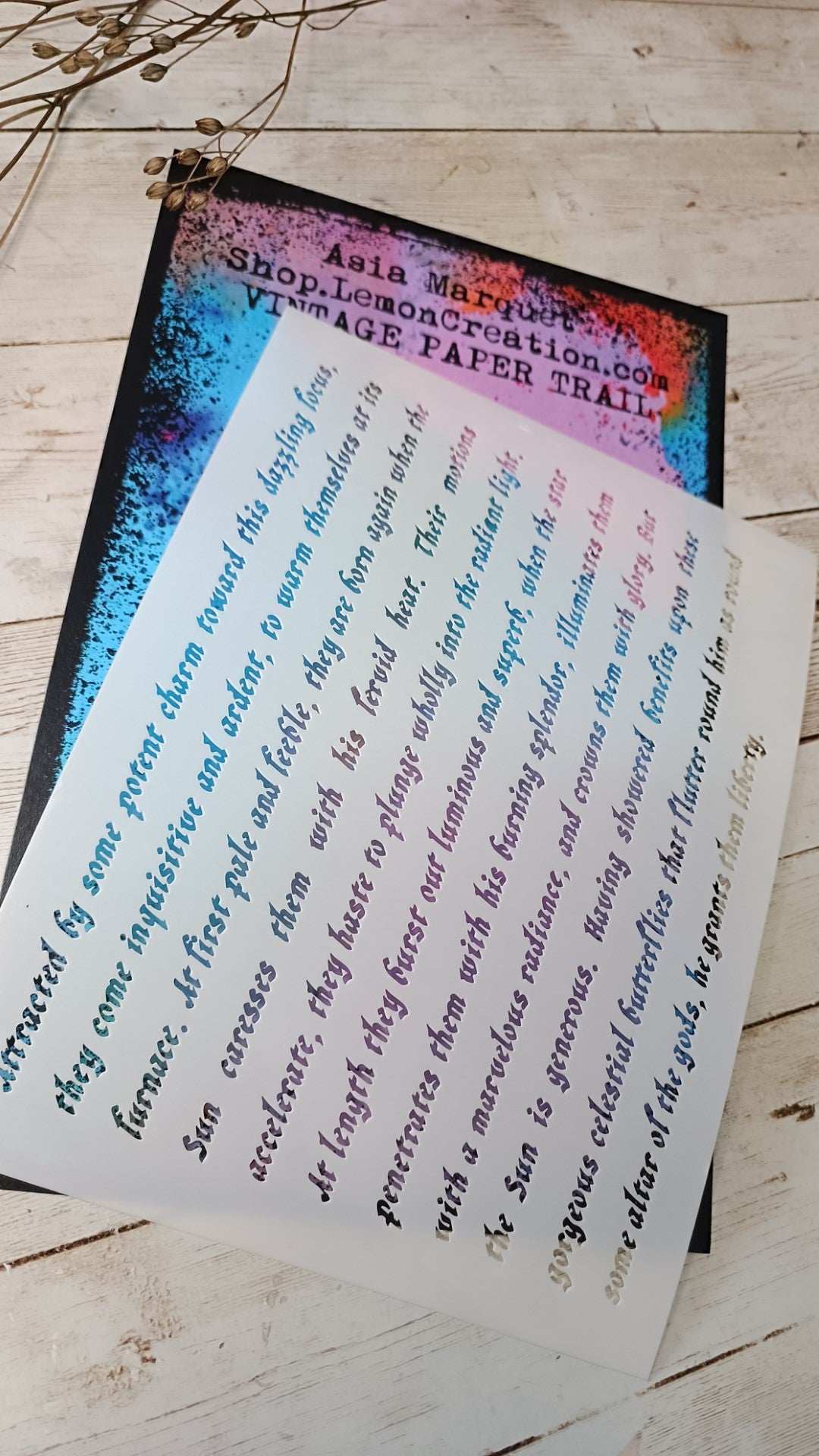 Mixed Media stencil- VINTAGE PAPER TRAIL