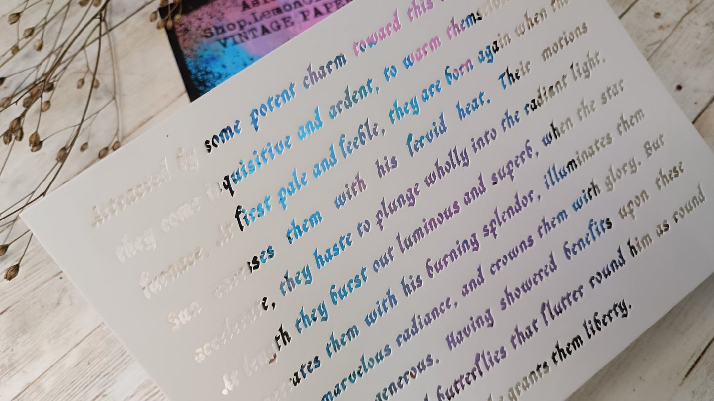 Mixed Media stencil- VINTAGE PAPER TRAIL