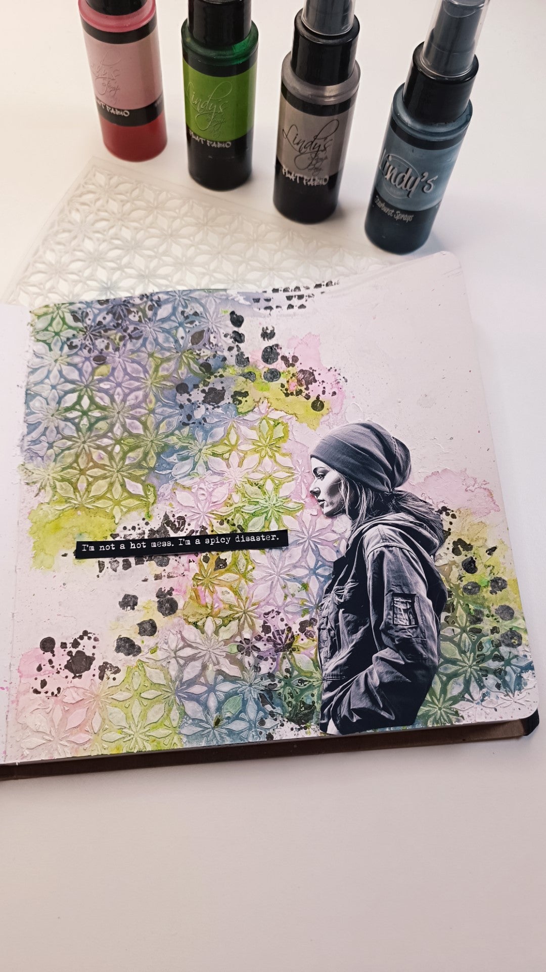 Mixed Media Stencil- EDELWEISS