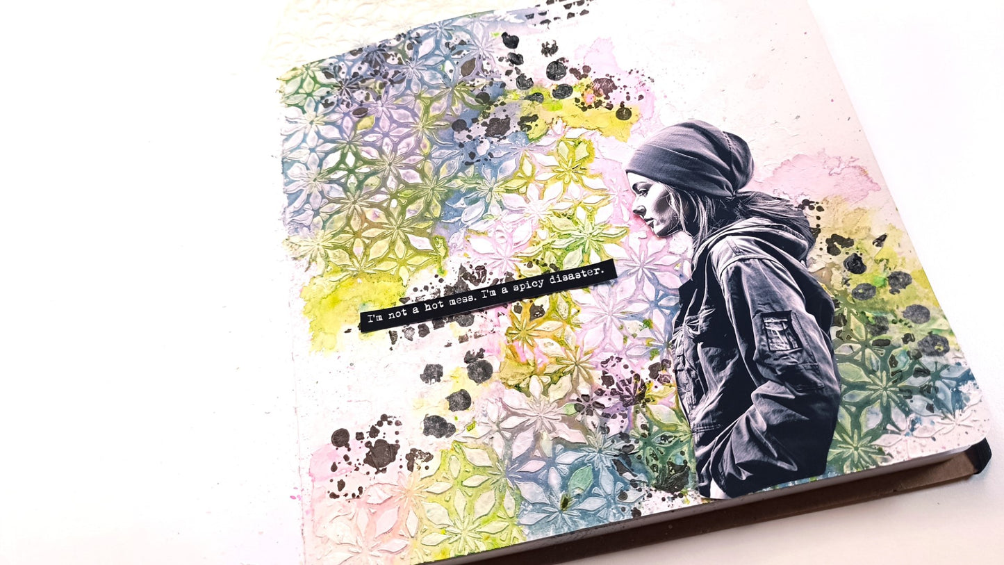Mixed Media Stencil- EDELWEISS