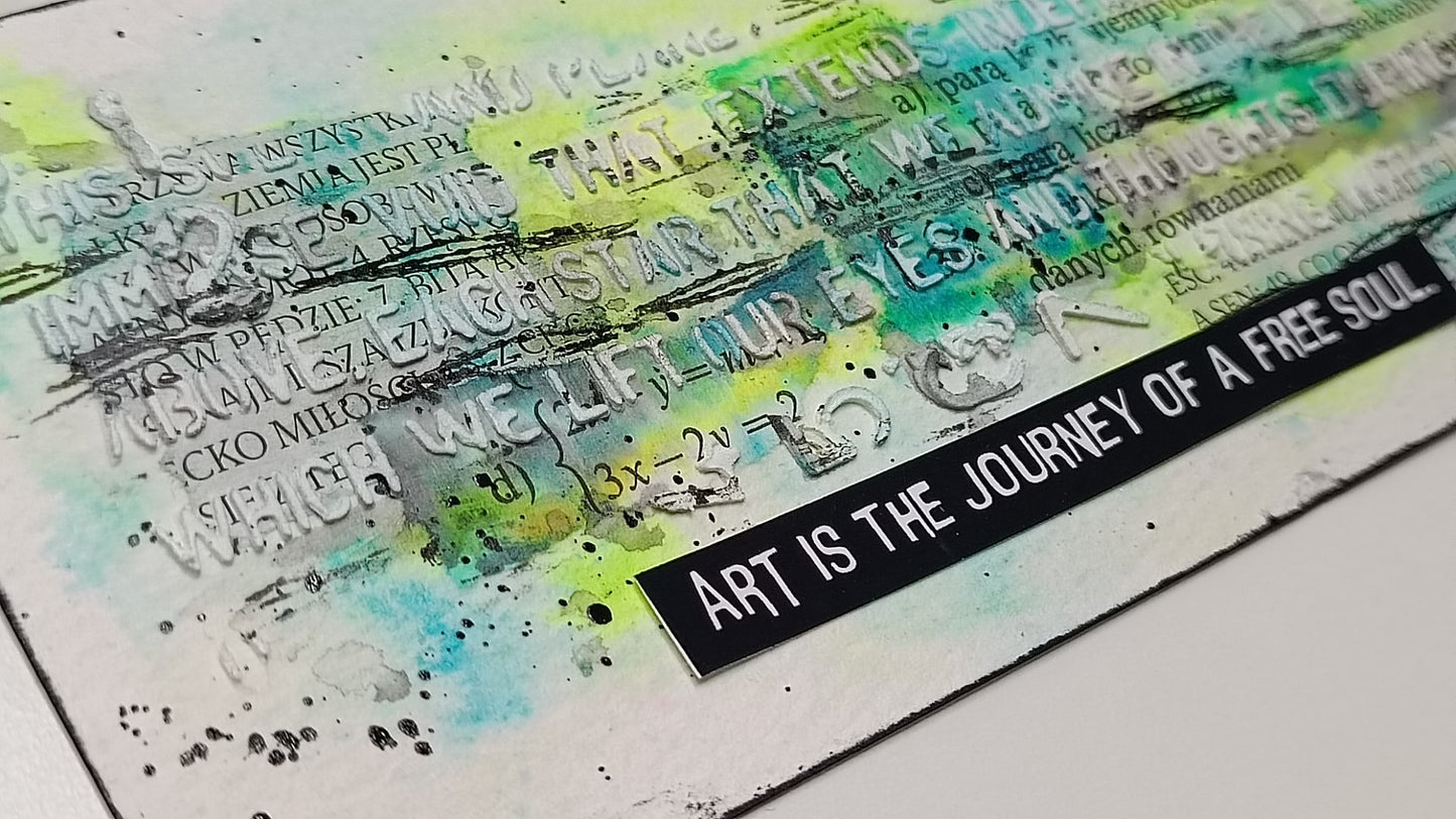 Mixed Media stencil- MODERN PAPER TRAIL