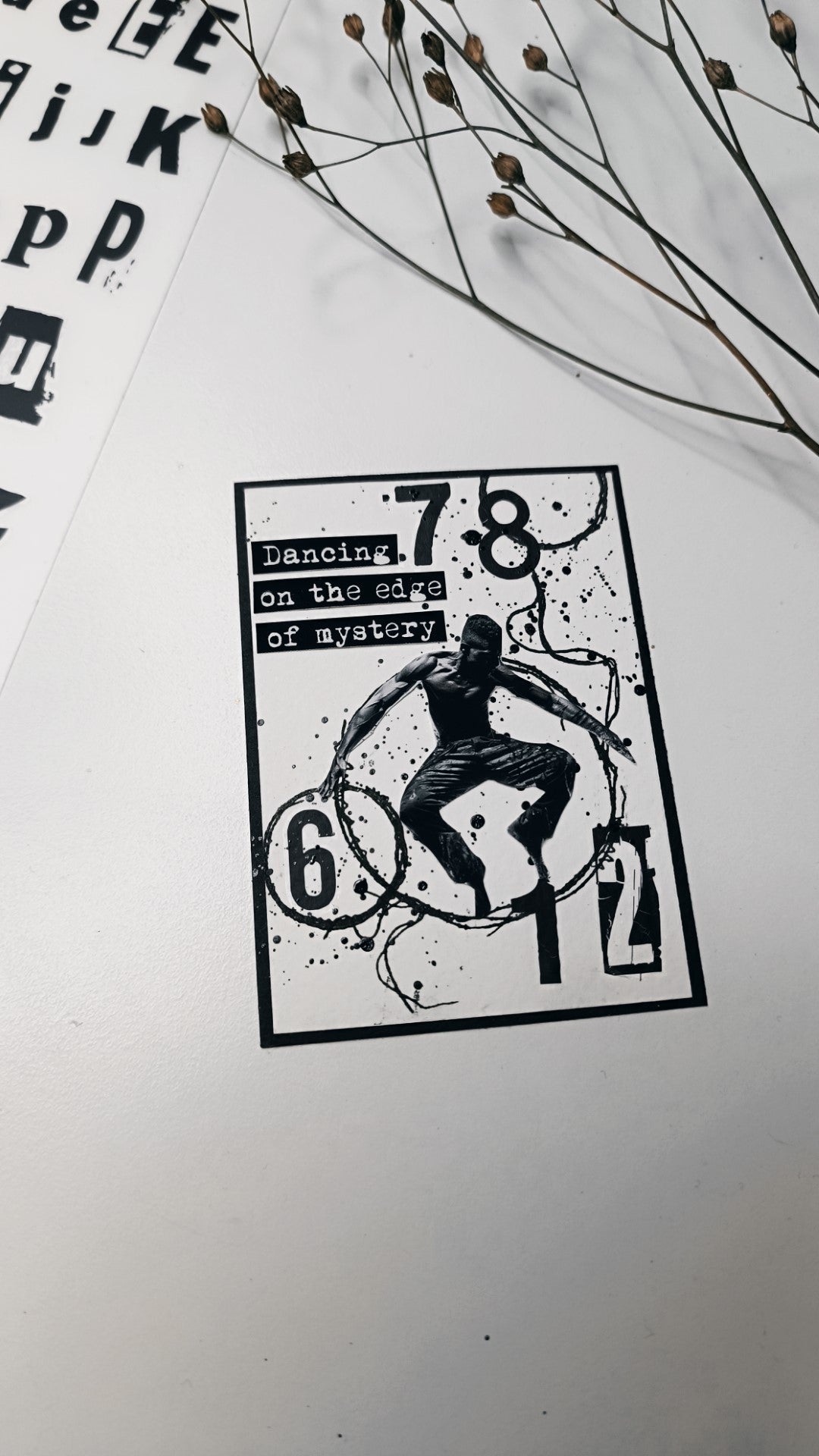 Set of photopolymer stamps- HANGING BY A THREAD