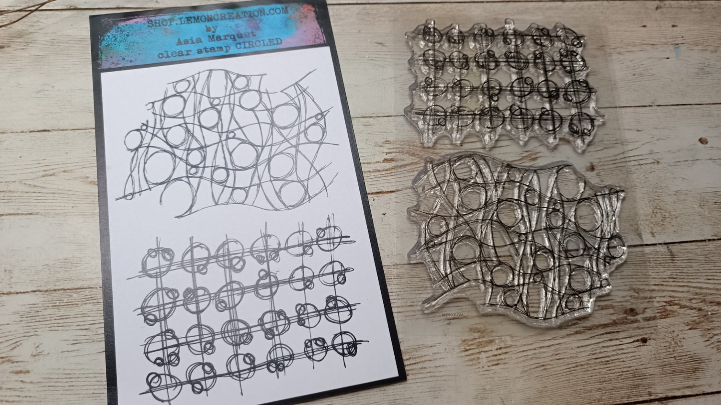 Set of photopolymer stamps- CIRCLED