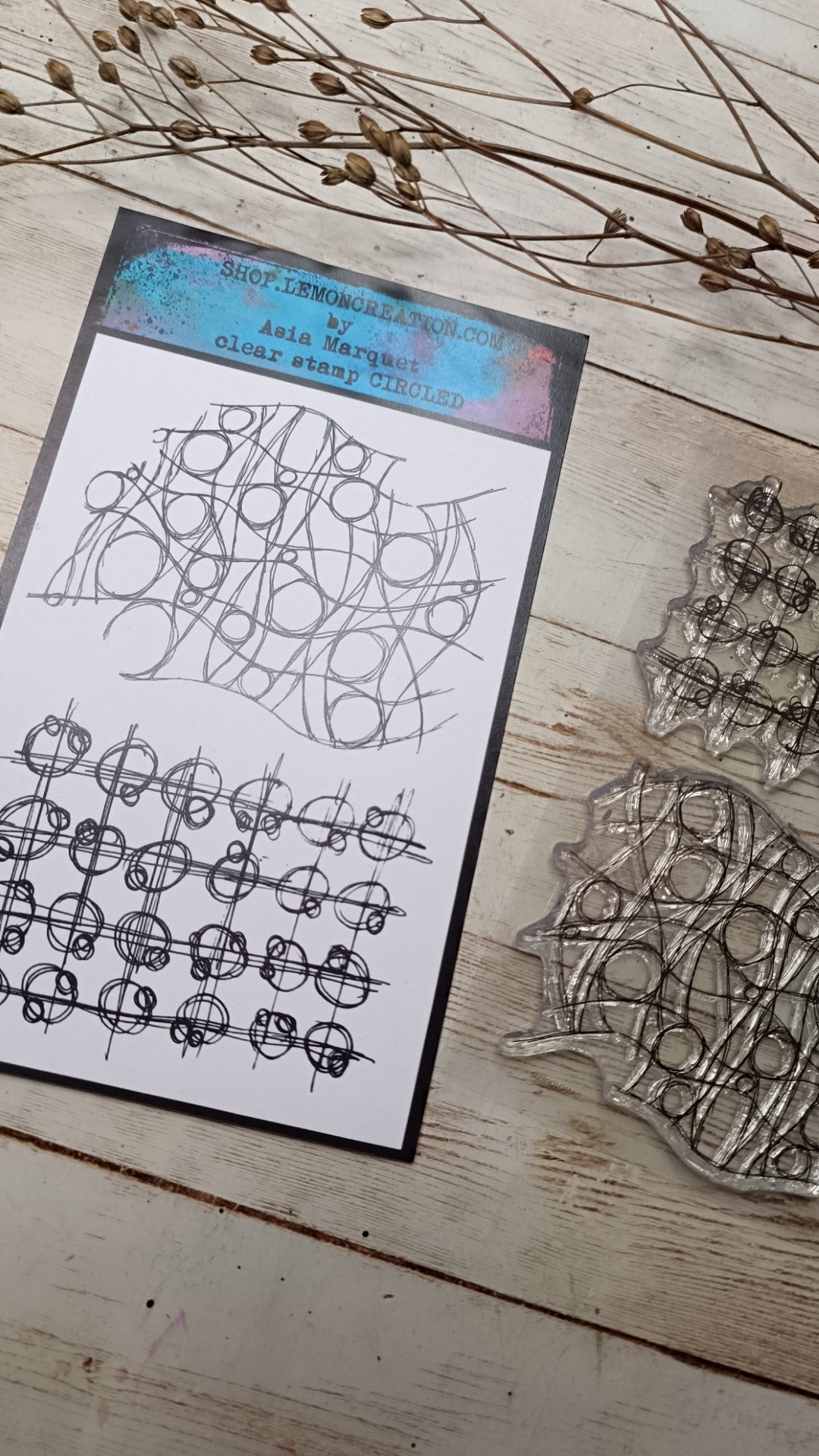 Set of photopolymer stamps- CIRCLED