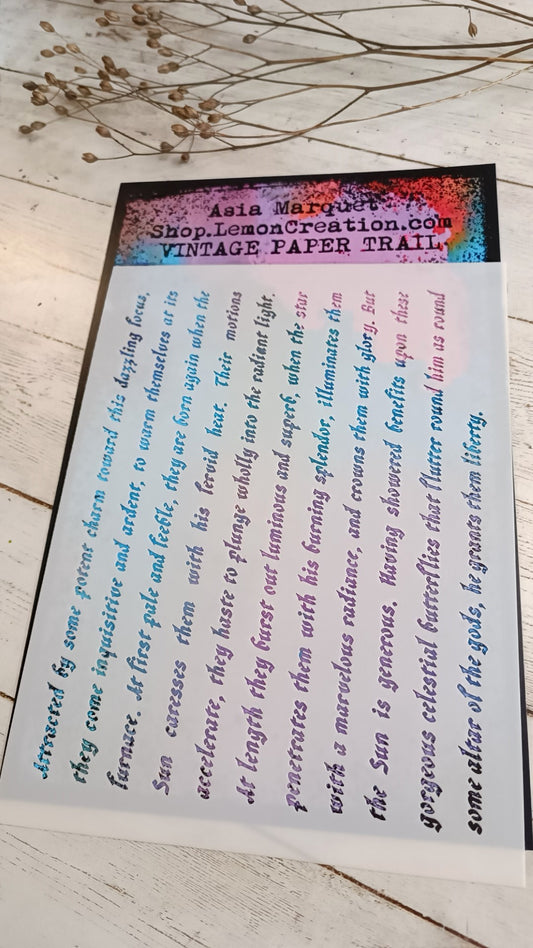 Mixed Media stencil- VINTAGE PAPER TRAIL