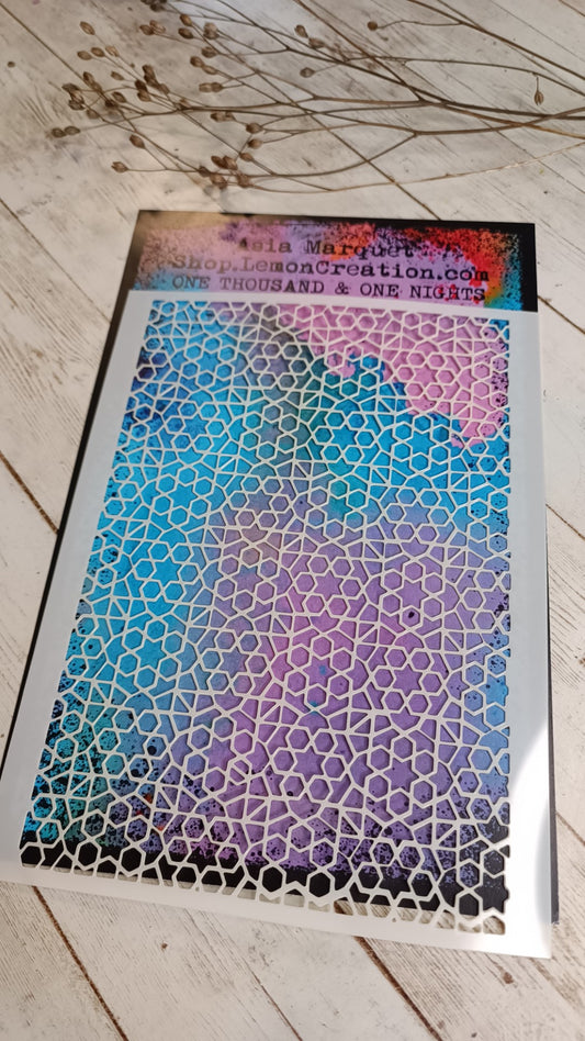 Mixed Media Stencil- ONE THOUSAND & ONE NIGHTS
