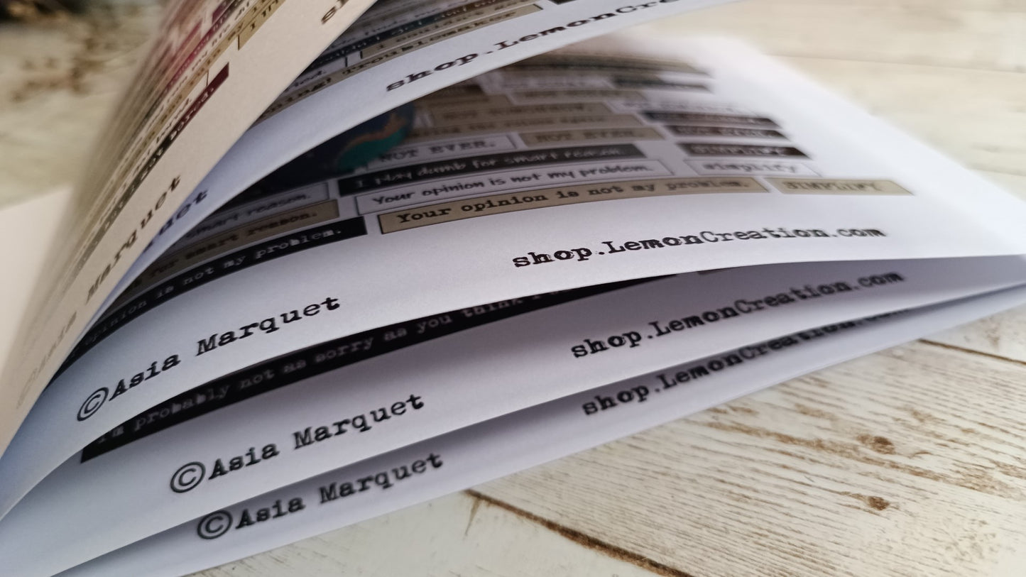 DIGITAL DOWNLOAD FILE- Verry Sassy Words