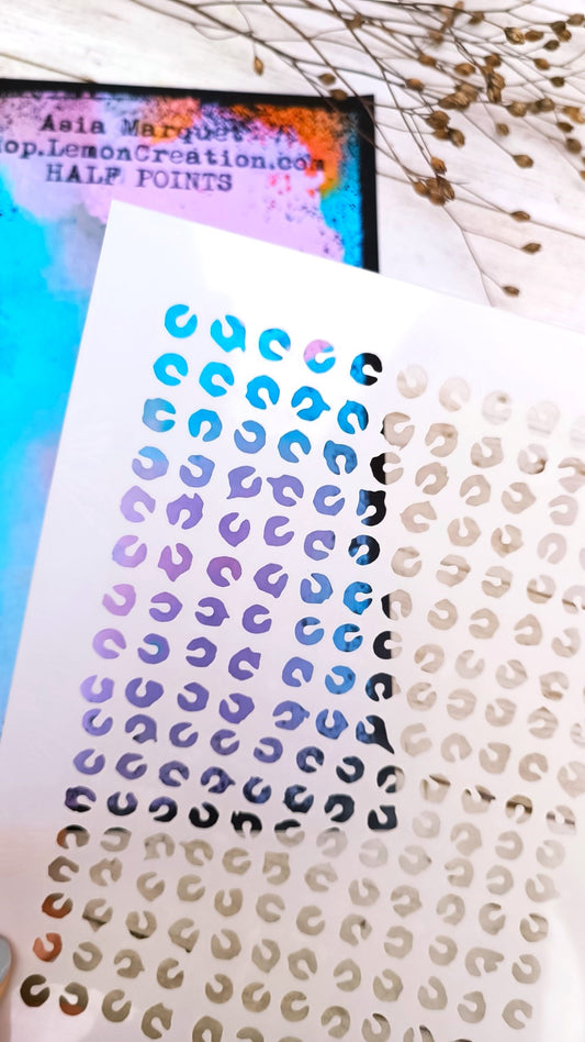 Mixed Media Stencil- HALF POINTS