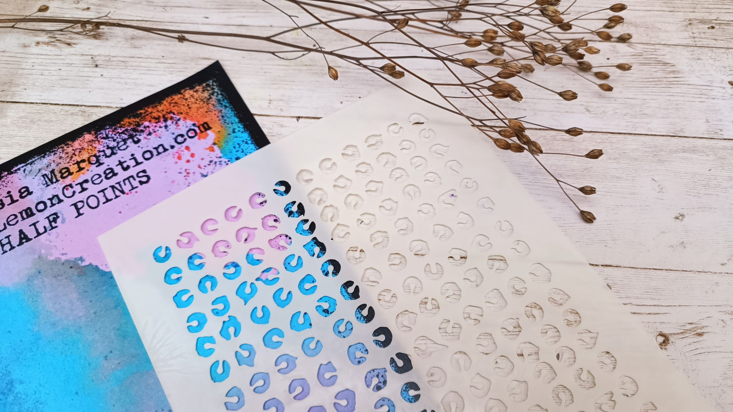 Mixed Media Stencil- HALF POINTS
