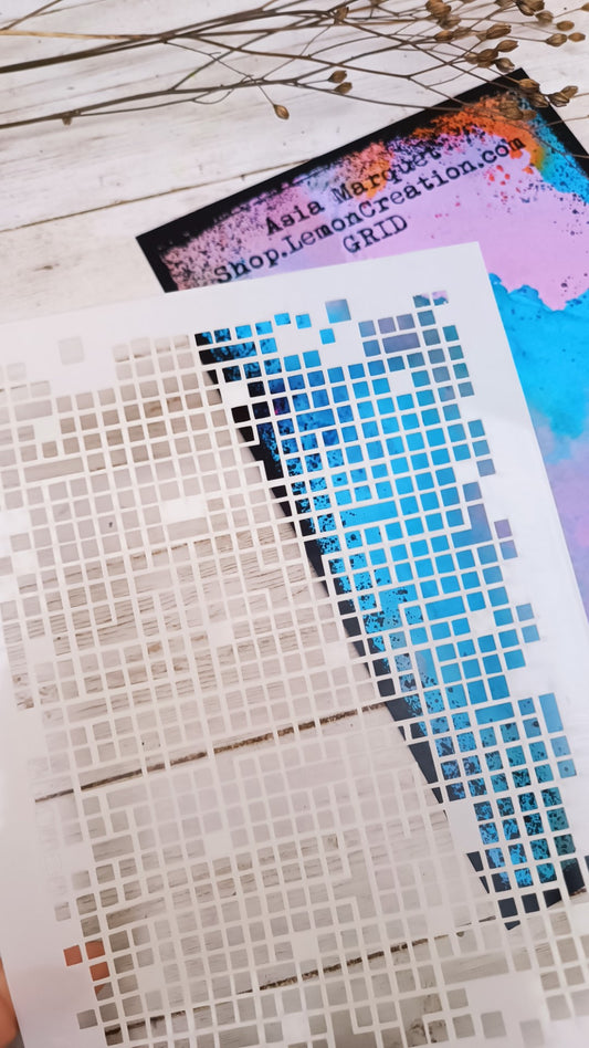 Mixed Media Stencil- GRID