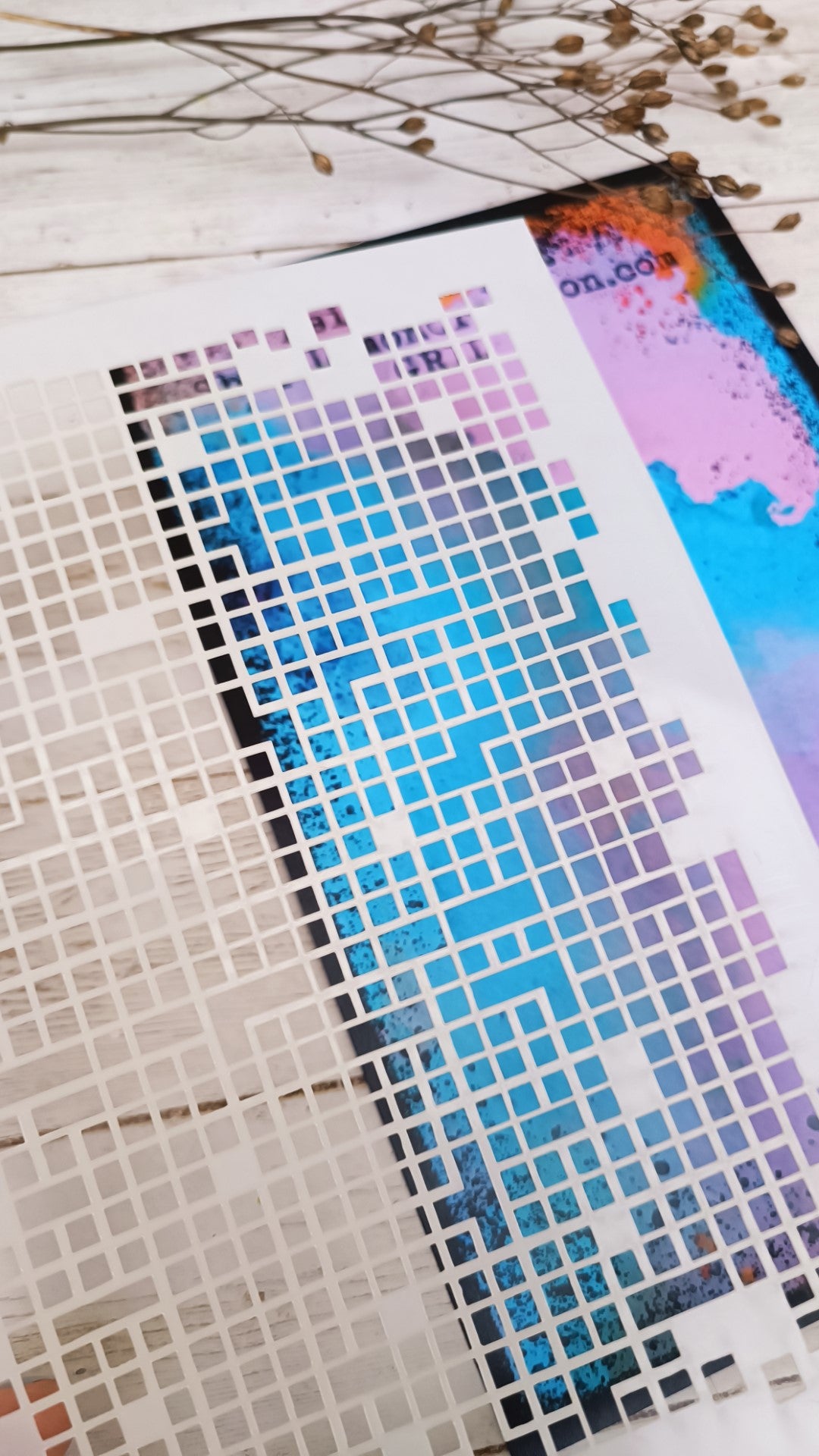Mixed Media Stencil- GRID